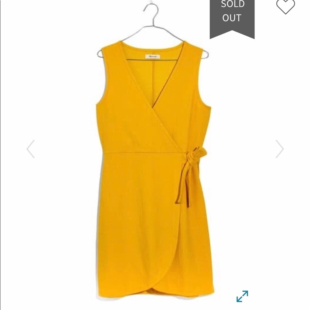 Madewell XXS Yellow “Wrap” Dress